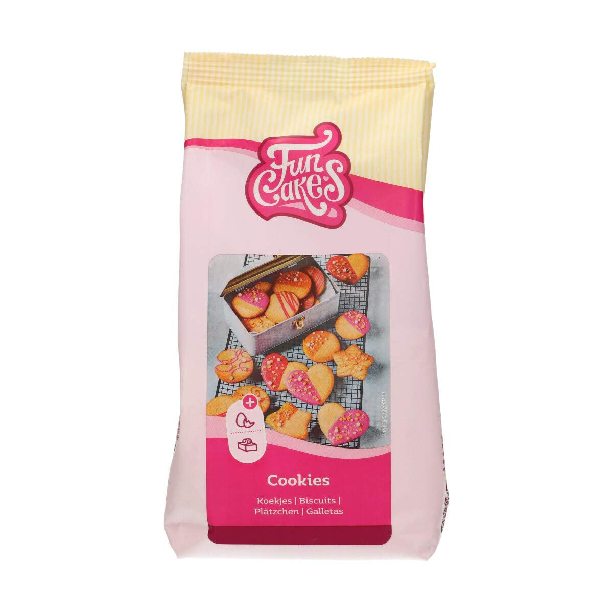 Funcakes Mix Für Kekse: Einfach Zu Berübenende, Knusprige Und Knusprige Kekse, Perfekt Zum Dekorieren Mit Fondant- Oder Royal Icing, Auch Als Tortenkruste Geeignet, Halal., 1 Kg Blandning för bakning och matlagning Naty Shop 500 G (1Er Pack) Smör