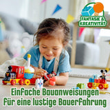 LEGO 10941 DUPLO Disney Musse och Minnie födelsedagståg, leksakståg med tårta och ballonger, present till barn 2 år och äldre Byggset Besuche den LEGO-Store