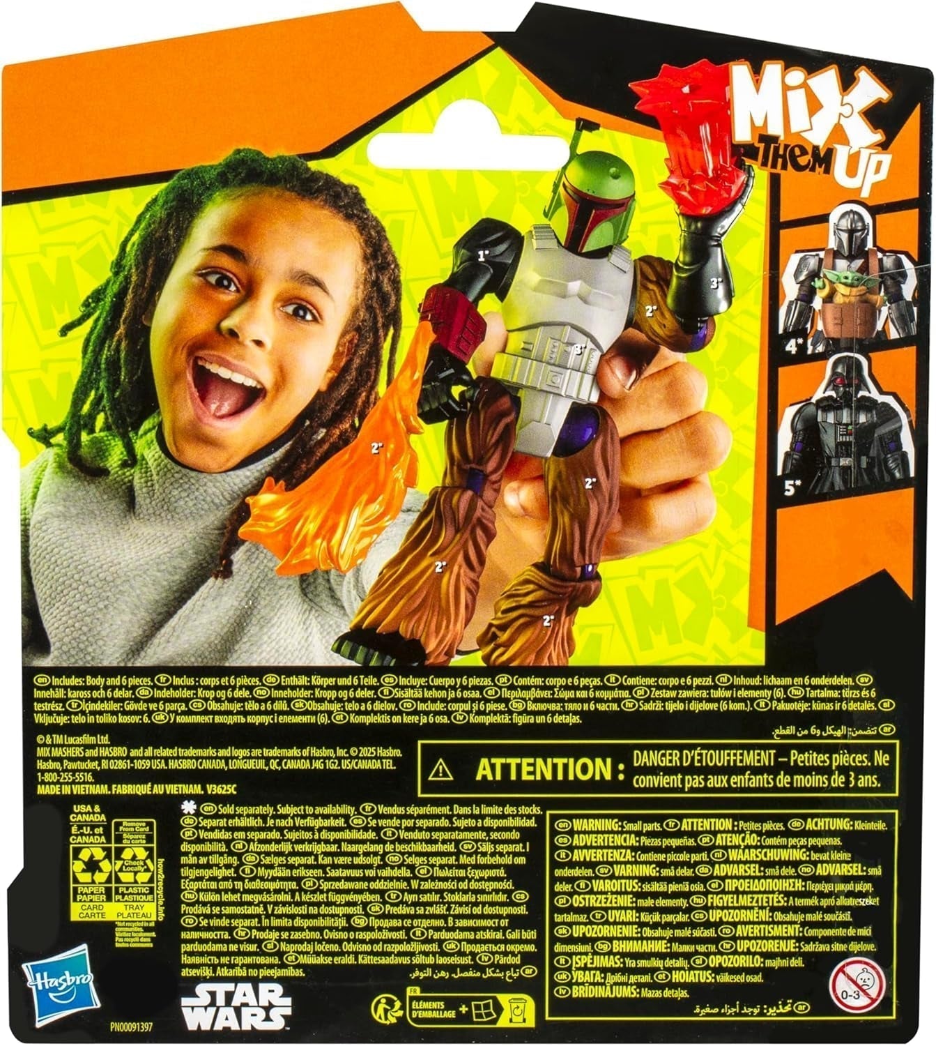 Star Wars Mixmashers Boba Fett Anpassningsbar Mix-and-Match Actionfigur och tillbehör Actionfigurer Naty Shop