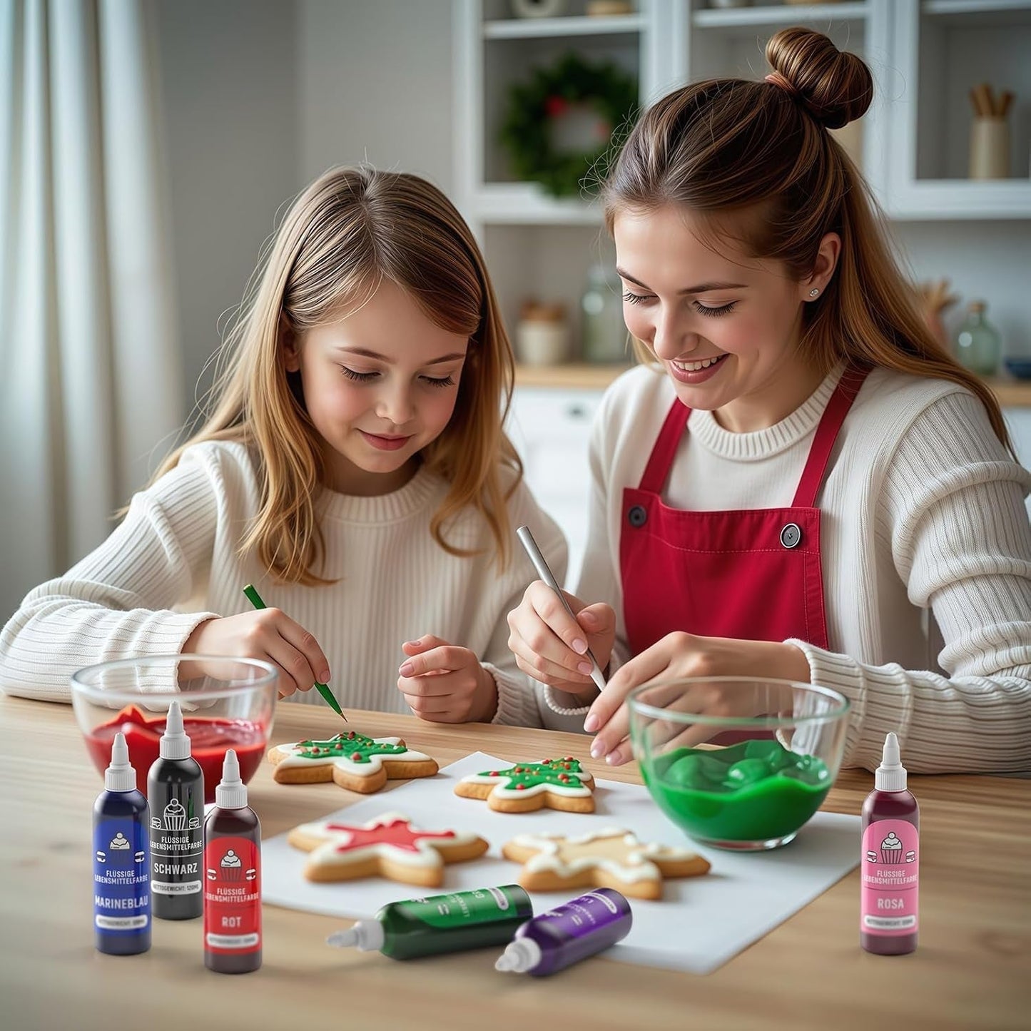 Röd matfärg 120 ml, högkoncentrerad och sockerfri flytande matfärg för bakning, kakor, makroner, glasyr, fondant, kakor, munkar