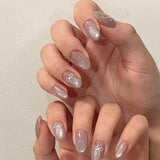 24st Kort tryck på naglar Guldglitter Fake Nails Lime On Red Swirl Adhesive Nails Set Akrylnaglar Dam Accessoarer