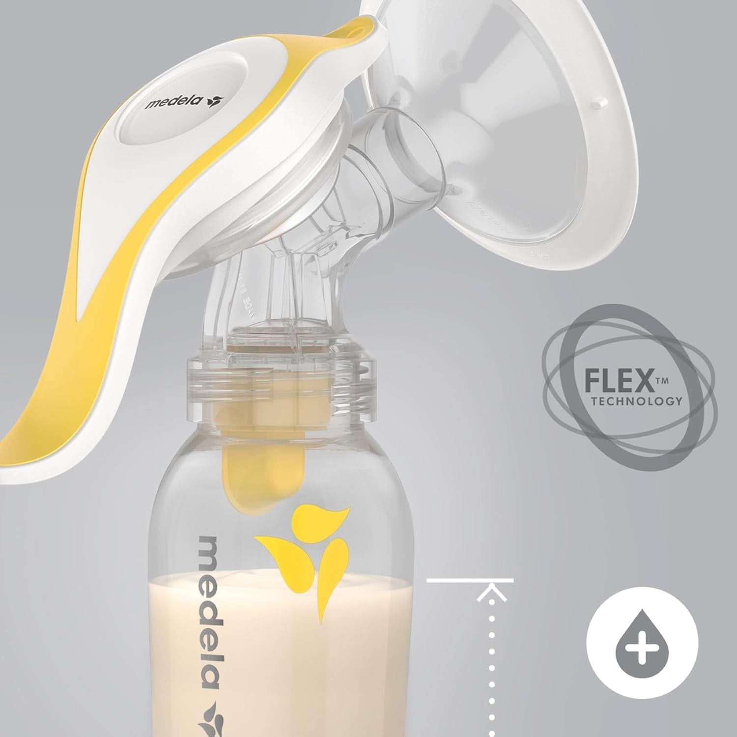 Medela Harmony manuell bröstpump - Kompakt schweizisk design med Personalfit Flex-sköldar och Medela 2-Phase Expression-teknologi Tillbehör Mat och amning Bebe Naty Shop