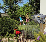 HOZELOCK - 2 i 1 slangrulle (stödlina ingår ej) 60m: Fristående eller väggmonterad, lätt att bära men robust och hållbar. Flexibel användning i trädgården [2475R0000]