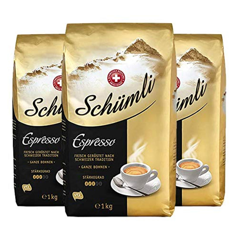 Schuümli Espresso hela kaffebönor 1 kg, förpackning om 3 (3 x 1000g)
