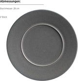 MÄSER Unico-serien, servisset för 2, tidlös, elegant, 8-delad keramisk bordsservice, stengods, antracit