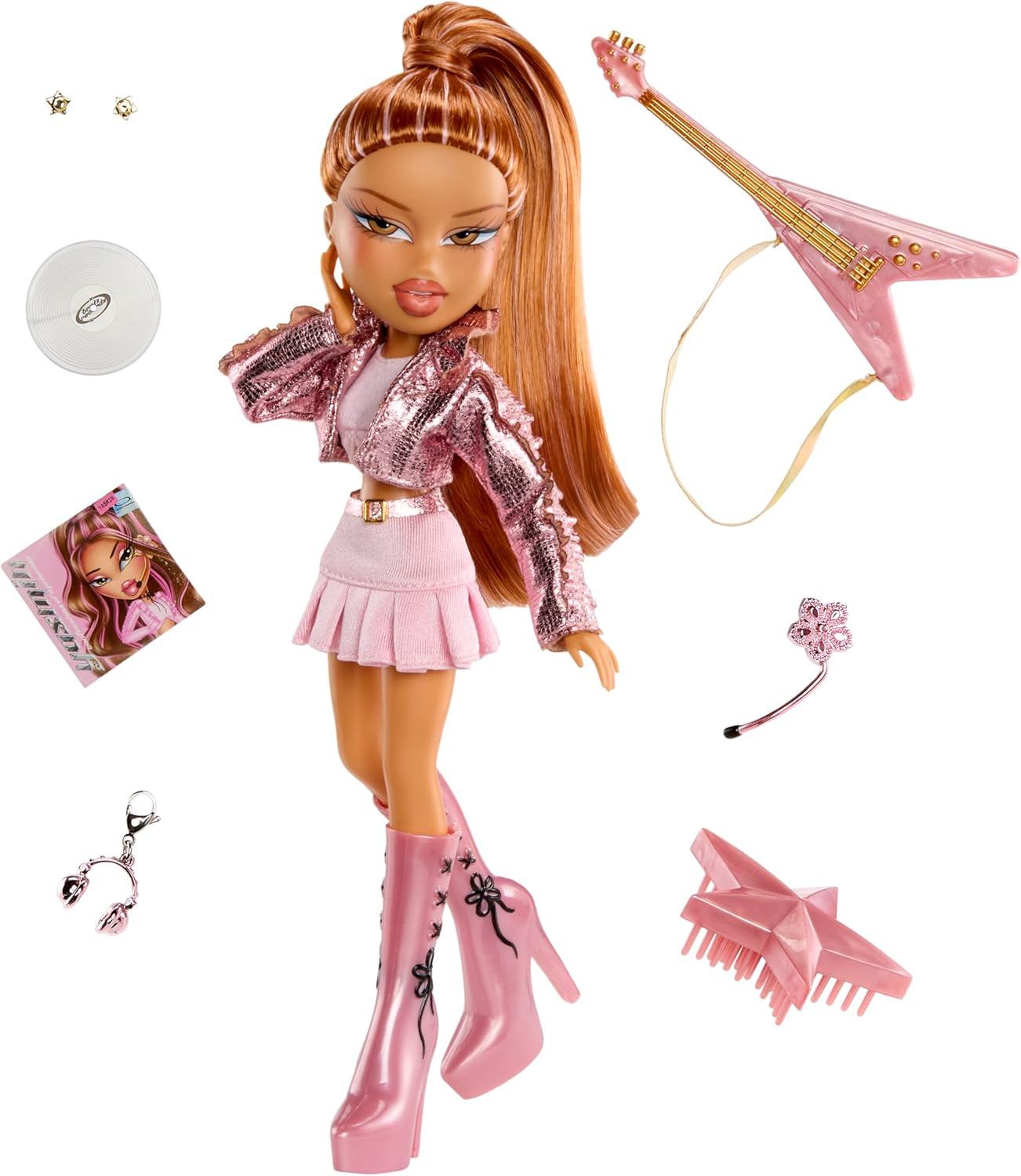 BRATZ Pop Starz Yasmin – Modedocka med samlarcharm, outfit och musiktillbehör