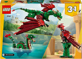 LEGO Creator 3In1 Green Dragon - Leksak - Förvandlas till en havsorm eller fenix - Djurbyggande leksak för barn - Present till pojkar och flickor från 9 år 31161 Byggset Besuche den LEGO-Store