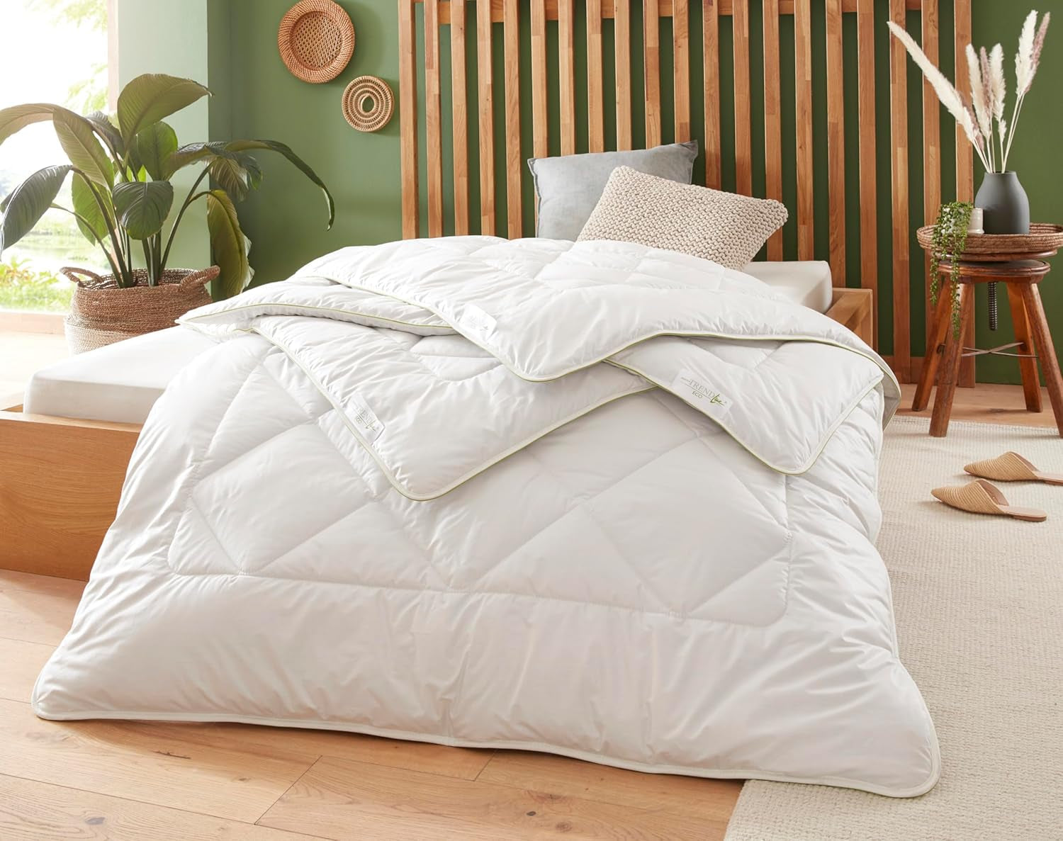 Badenia Trendline Eco Quilt Camel Lättvikt 155 X 220 Cm, vit, Oeko-Tex certifierad, tillverkad enligt tysk kvalitetsstandard Täcken och täcken Naty Shop 155 X 220 Lätt sommarfilt