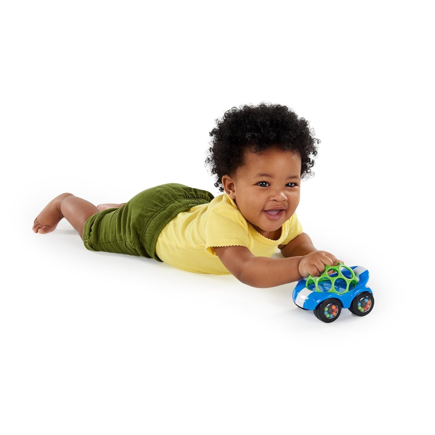Bright Starts, Oball, Rattle Toy Car, Green-Blue Baby Toys Naty Shop