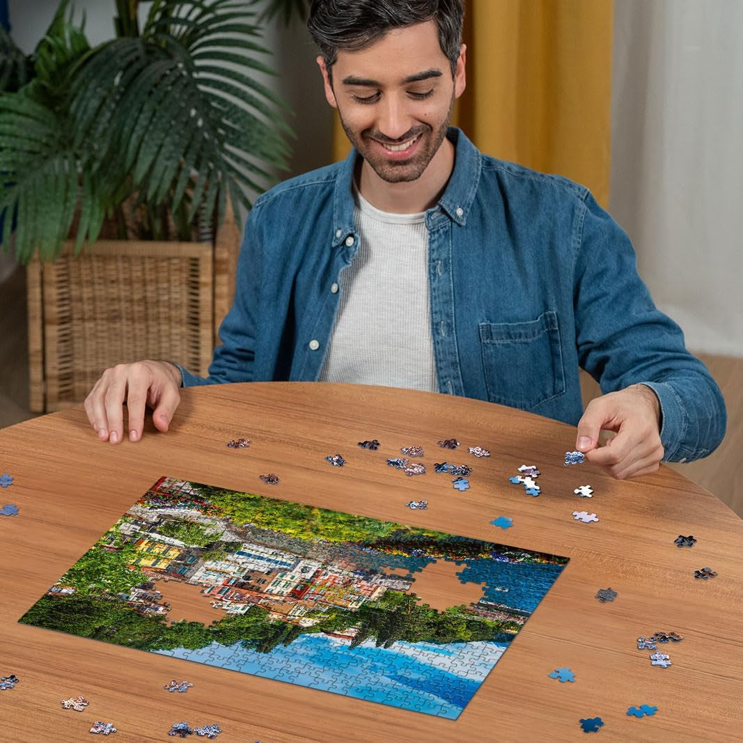 Ravensburger Puzzle 12000201 - Comosjön, Italien - 500-bitars pussel för vuxna och barn över 10 år, landskapspussel med italienska motiv Puzzle Naty Shop