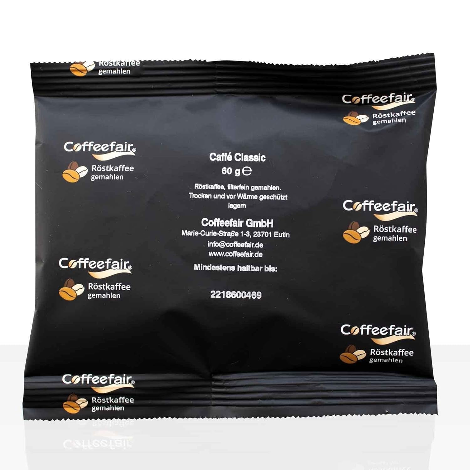 Filtrerat kaffe Coffeefair Caffe Classic 80 x 60 g malet kaffe, gastrokvalitet, lätt rostat, balanserat och fylligt, för filtrerat kaffeespresso