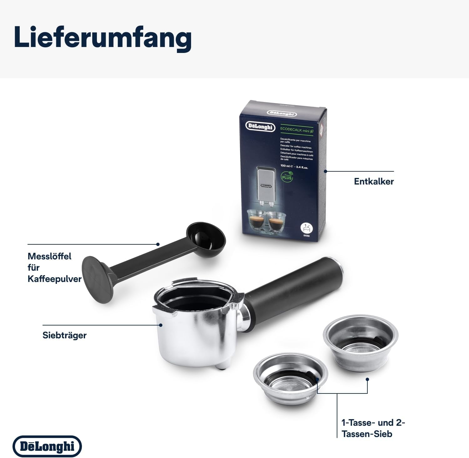 De'Longhi Dedica Style EC 685.B – Espressomaskin med portafilter, espressomaskin med professionell mjölkskummare, endast 15 cm bred, för malet kaffe eller ESE-kapslar, 1 l vattentank, svart