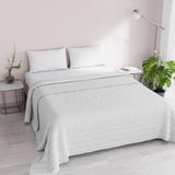 Sommartäcke Satin Stripes, polyester, kräm, 260X250 Cm Täcken och täcken Naty Shop Vit 260X250 Cm