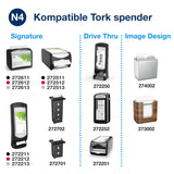 Tork Xpressnap Extra Soft Nature N4 Dispenser Servett, Premium, 1/2 x 2 Ply, 21,3 cm X 16,5 cm, 8 × 1 000 servetter, 12880
