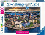 Ravensburger Puzzle Scandinavian Places 12000114 - Stockholm, Sverige - 1000 bitars pussel för vuxna och barn över 14 Pussel Naty Shop Old Design
