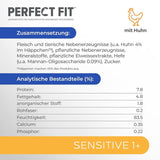 Våtfoder för katter Perfect Fit Sensitive 1+ med kyckling i sås, 12 påsar, 12 x 85g - Premium våtfoder för känsliga katter från 1 år, utan vete och soja, för att stödja matsmältningen
