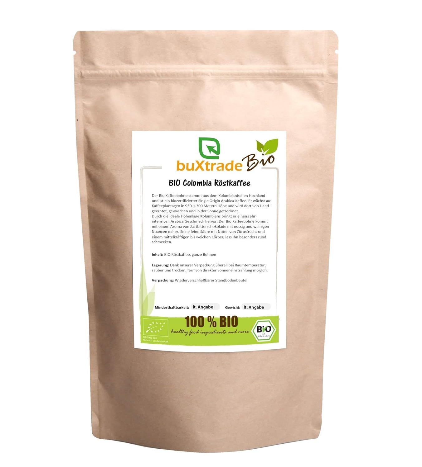 500g | Ekologiskt rostat kaffe från Colombia | Kaffe | Kaffebönor | Columbia | Kaffe | Boxtrade