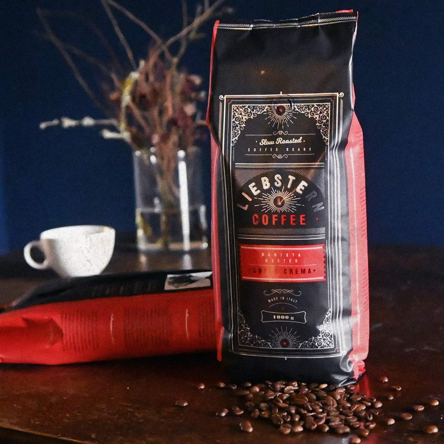 NYTT | LIEBSTERN KAFFE | Kaffebönor 1 kg | SUPERKRÄM | Kaffe med extra låg syra | De bästa espressobönorna för helautomatiska maskiner | Mellanstekt med mycket smak