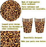 Leopardmönster Party Geschirr Kindergeburtstag Deko Geburtstag Party Geschirr Dschungel Pappteller Becher Servietten Babyparty Tischdeko Set
