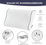 Z-Hom Nackstödskudde, Memory Foam Kudde, Side Sleeper Kudde, Ergonomisk Kudde, Anti Snorking Kudde, Ortopedisk Sovkudde, Avtagbart överdrag (49 X 30 X 7/10 Cm) Cervikala ortopediska kuddar Naty Shop