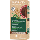 LOGONA Natural Cosmetics Örtvårdande hårfärgningsmedel, organiskt hennapulver Vegansk hårfärg för intensiv färg och glans, örtfärgat hårfärg i kopparblond (blond), 1 x 100 g Naty Shop Chestnut hårfärg 100G (1 förpackning)