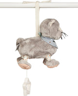 Sterntaler S cat Lilly speldosa - babyspeldosa av mjukt tyg - plyschleksak för barn att knyta - sömnhjälp har en lugnande effekt hemma och på språng, grå Toys Bebe Naty Shop