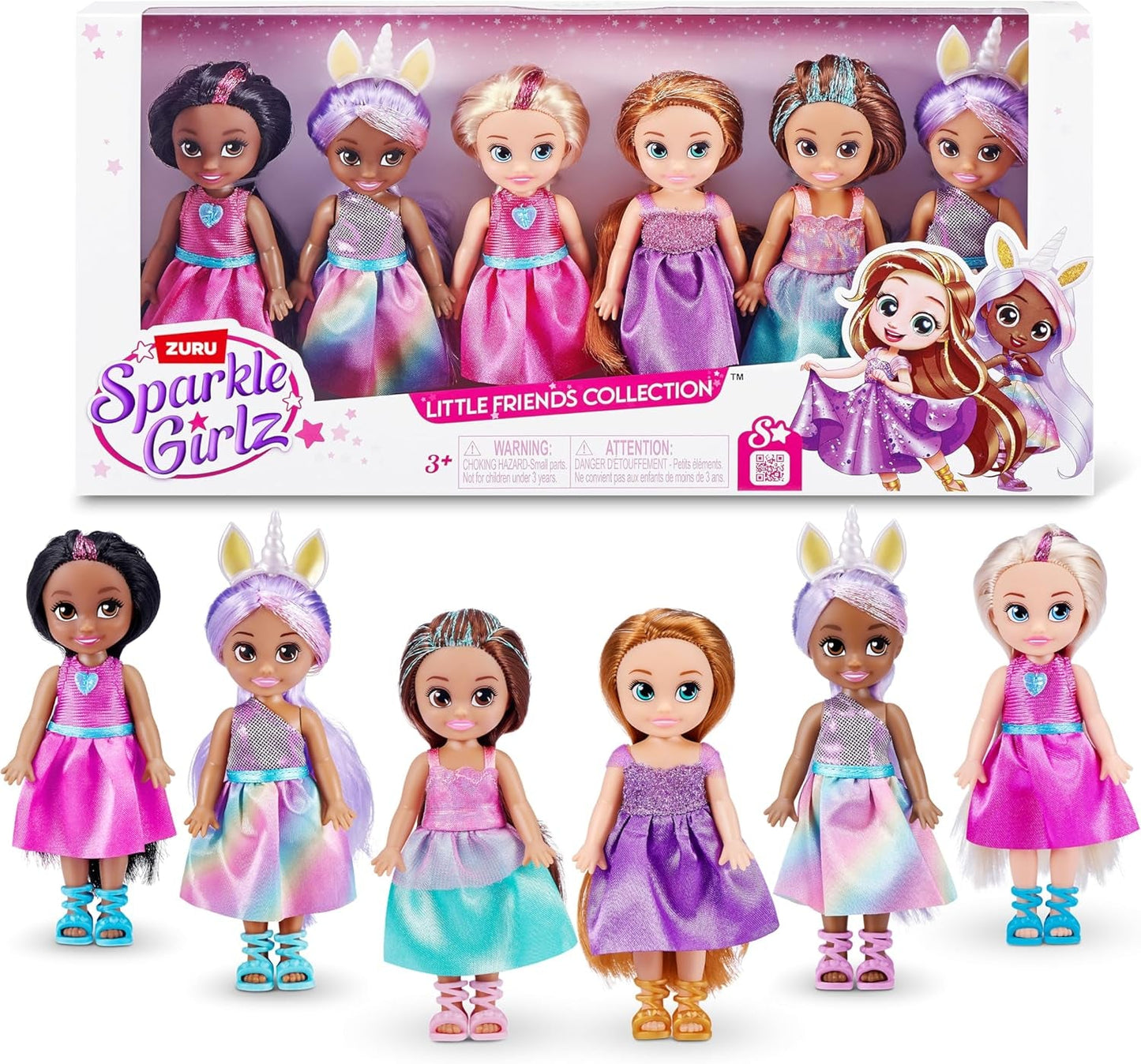 Samlingsobjekt Princess Fashion Dolls, Princess Dress Up Dolls (6-pack)
