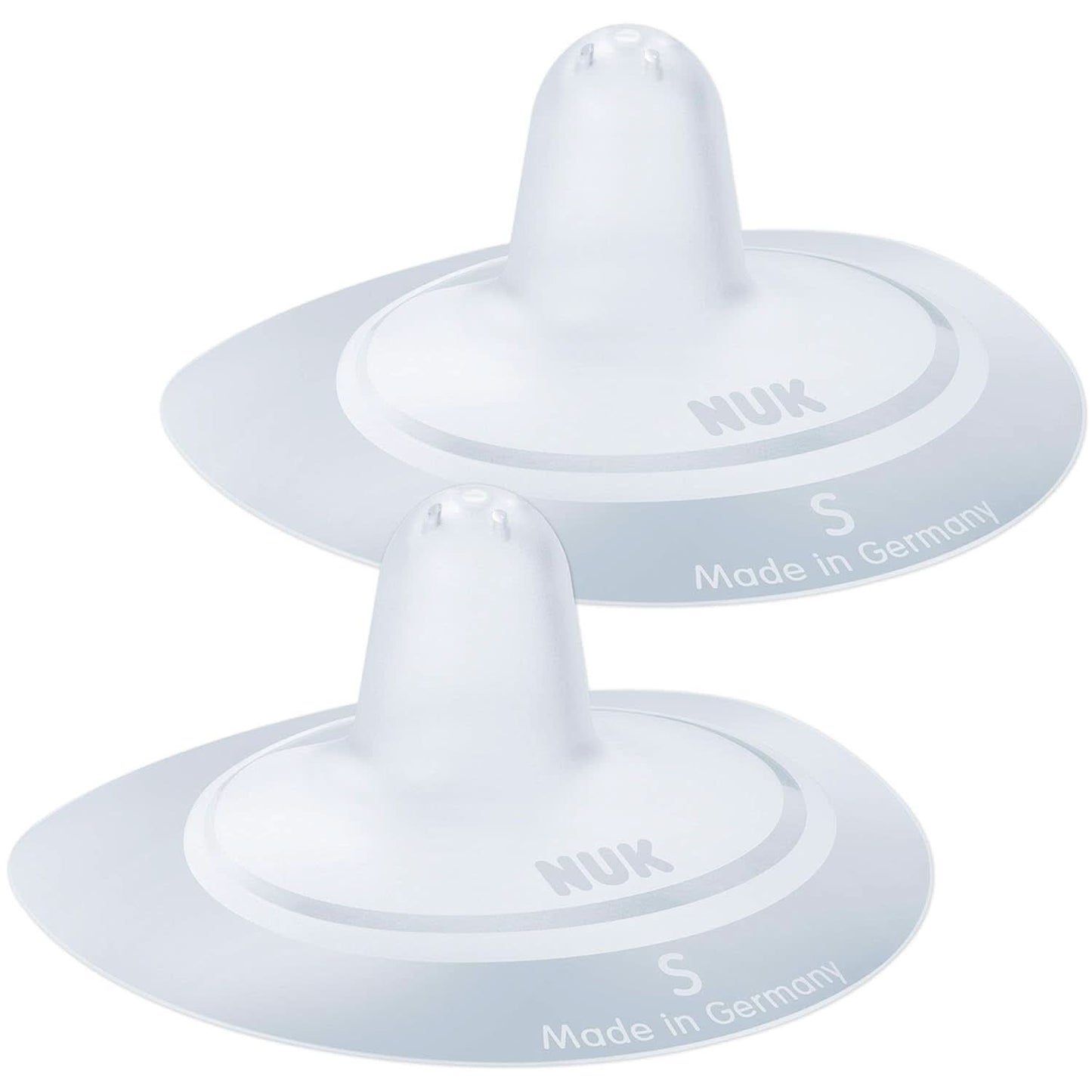 NUK nippelskydd | Amningsbröstskydd | Skyddar mot ömma bröstvårtor | Tunn silikon | Storlek S (16Mm) | 2 st Barnmat och amningstillbehör Naty Shop