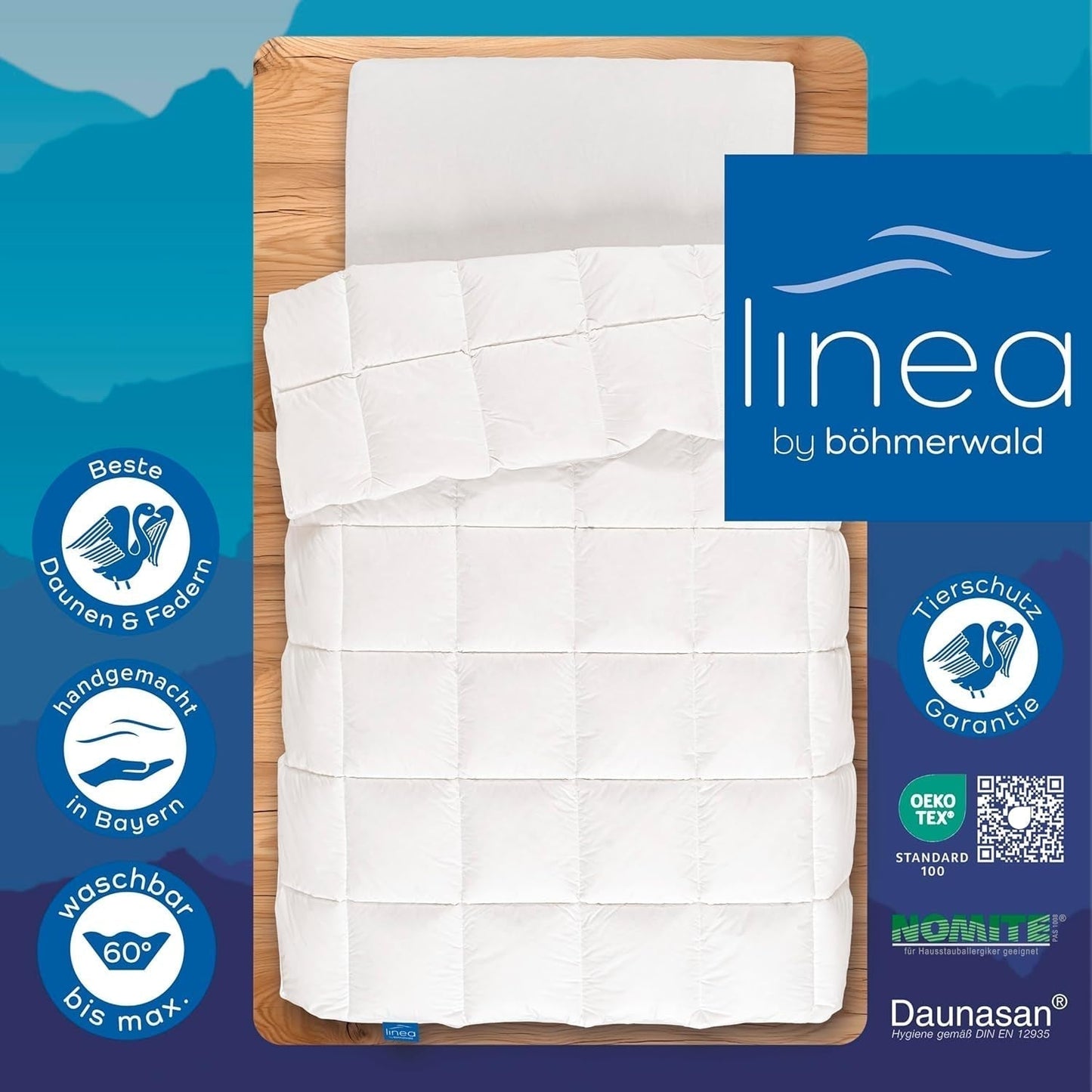 Comfort quilt, (90 puffar / 10 fjädrar), vit, 135 X 200 Cm Täcken och täcken Naty Shop