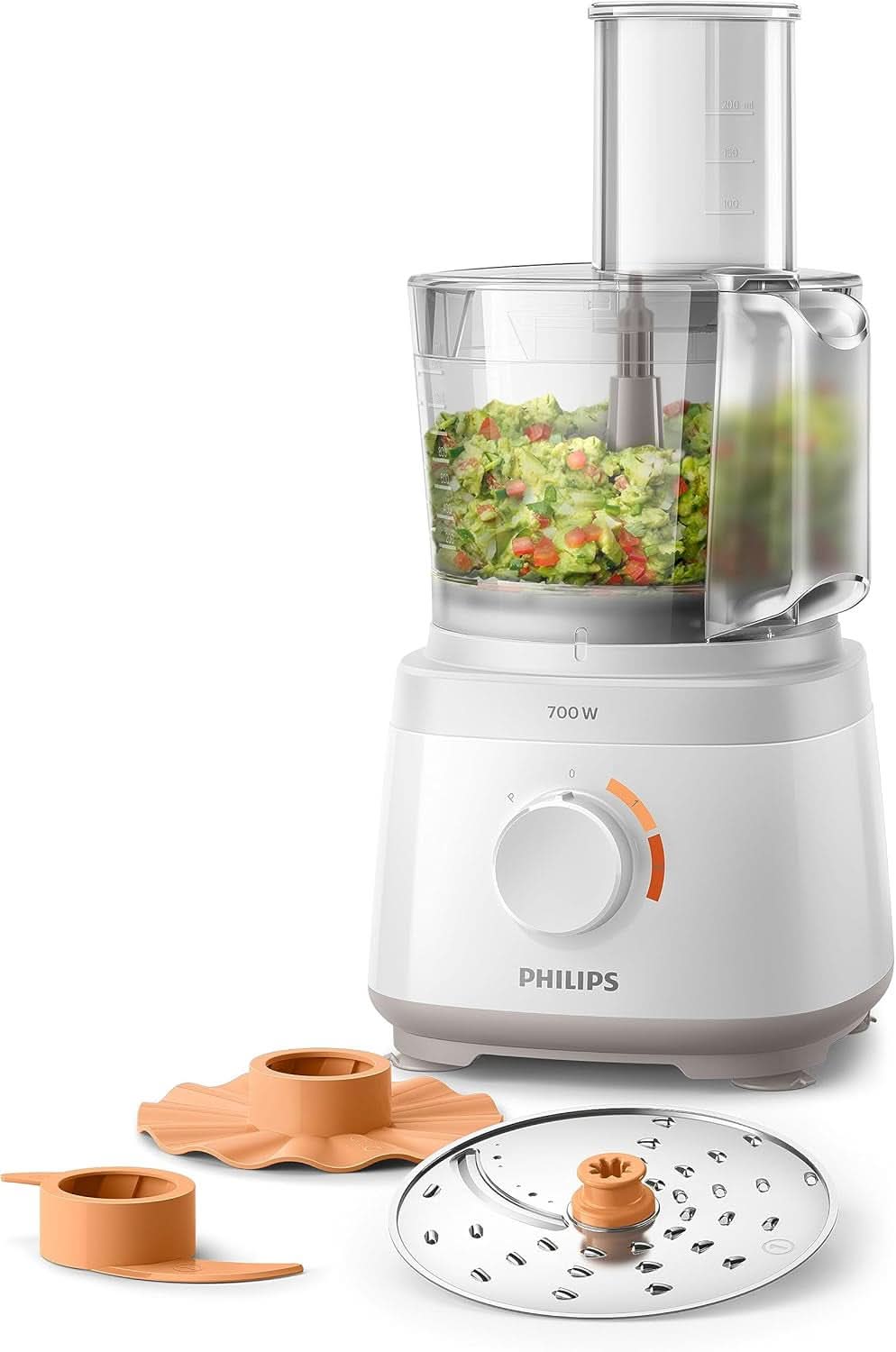 Philips Kompakte Küchenmaschine – 850W, 31 Funktioner, 2,1-Liter-Behälter, Powerchop, Edelstahlklinge (HR7530/10) Kitchen Naty Shop 700 Watt, 16 Funktioner