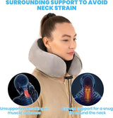 Good Nite Nackkudde Flygplan Nackkudde Resekudde Vuxen Nackkudde Bil Hemkudde Huvudkudde Ergonomisk Memory Foam Tvättbar med smal rygg Justerbar Grå resekuddar Naty Shop