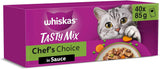 WHISKAS SMAKLIG MIX Nassfutter i sås für Katzen 40 x 85 g Chef's Choice