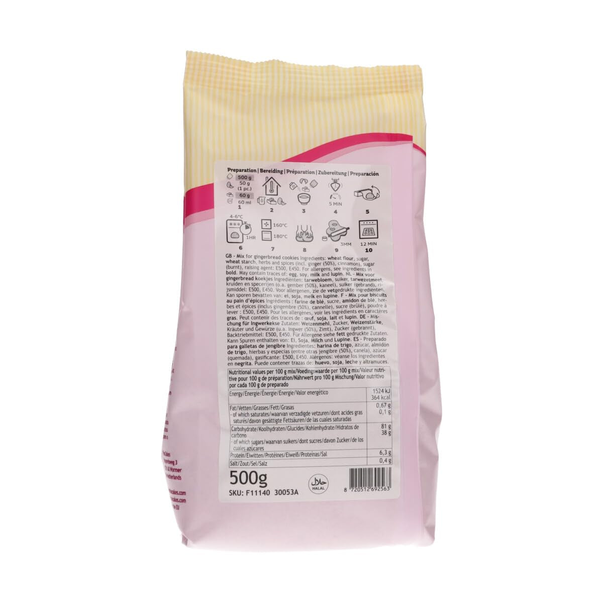 Funcakes Mix Für Lebkuchen 500 G Mix för bakning och matlagning Naty Shop