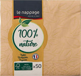 Le Napage 50 bomullsservetter 25 X 25 cm, 3 lager, FSC vit