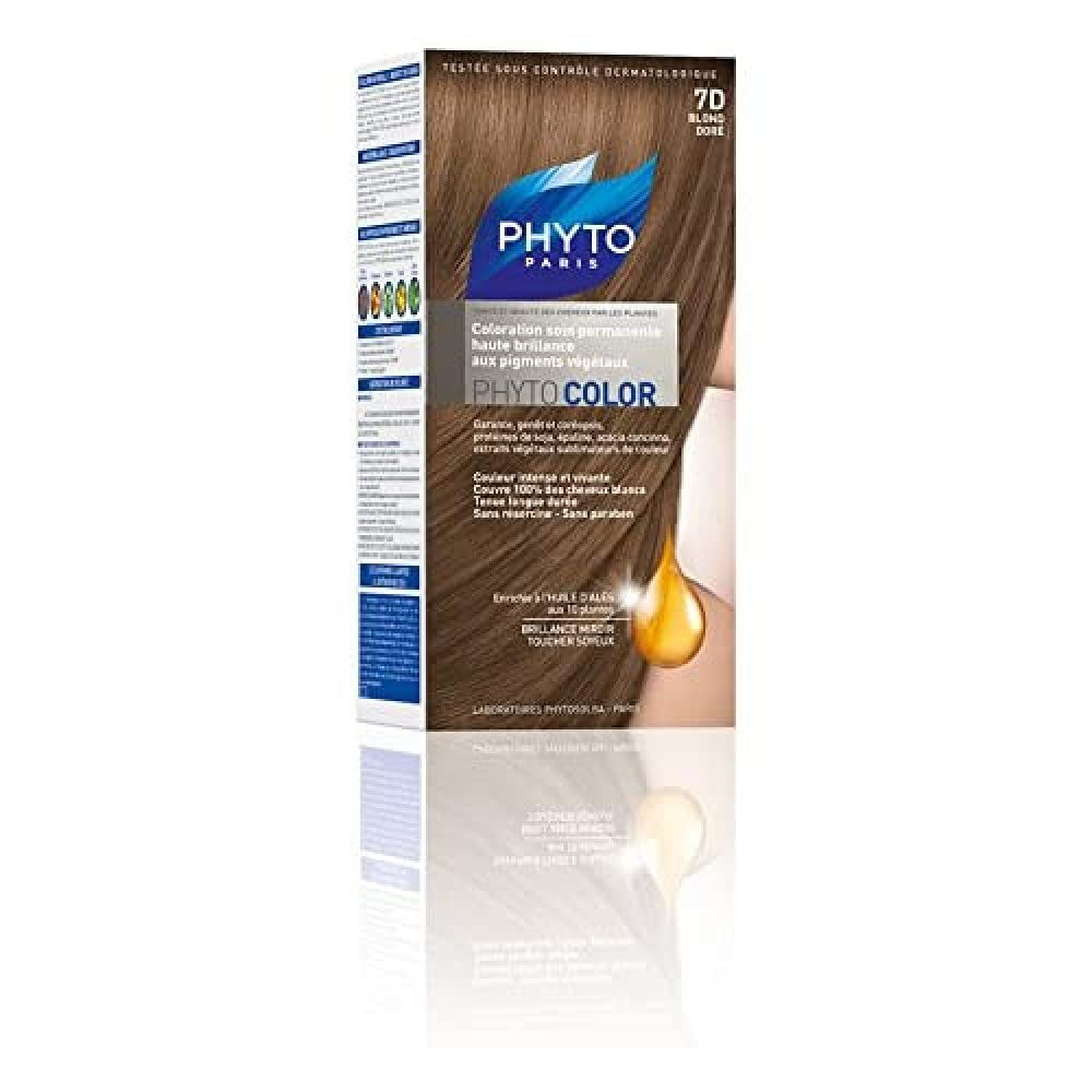 Permanent hårfärg, 5.3 Ljus Gyllene Brun Hårfärgning Naty Shop Nr. 7D: Blond Doré