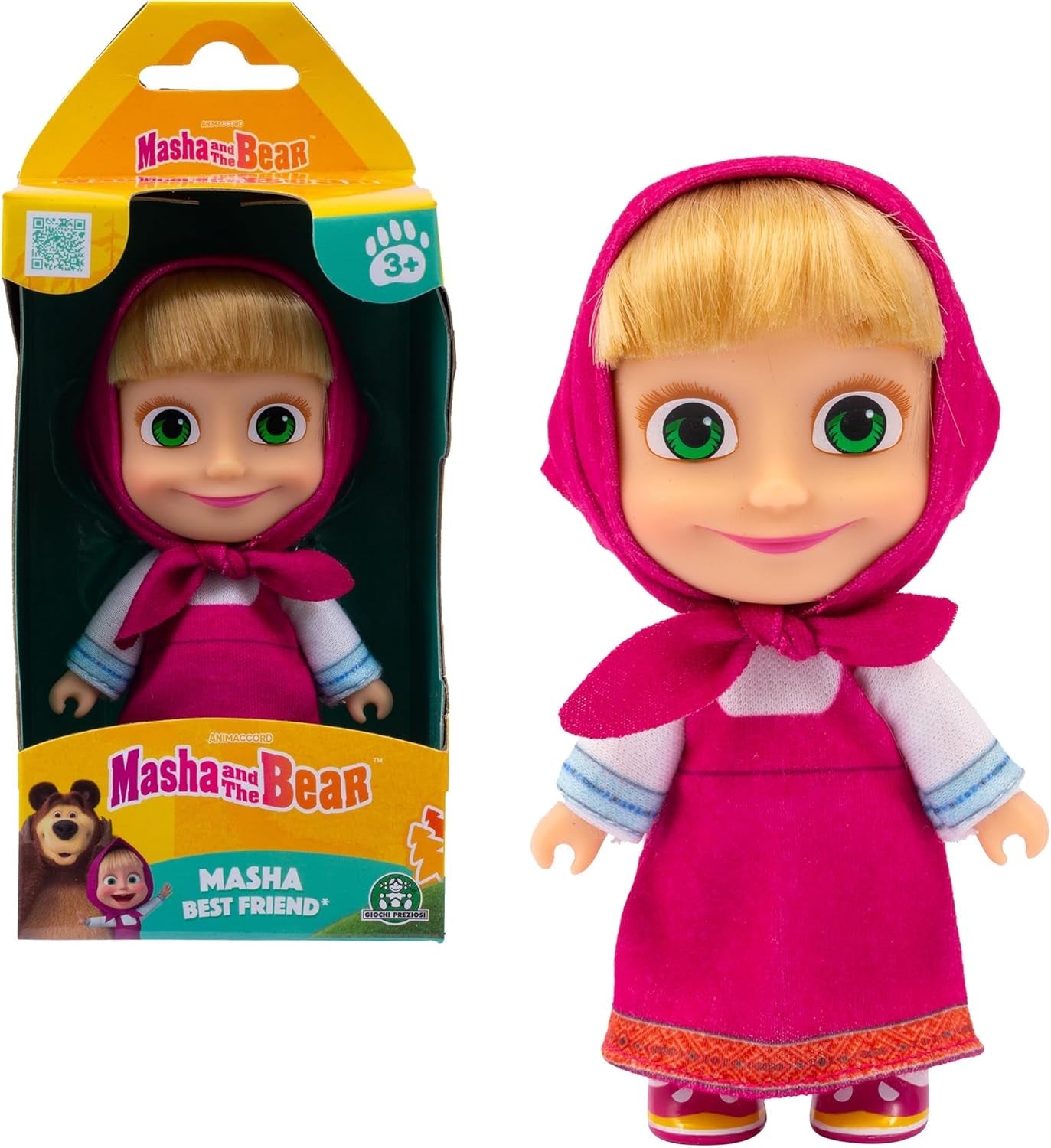 Masha och Michka docka 12 cm samlingsbar sommaroutfit modellleksak för 3 år och uppåt MHA001