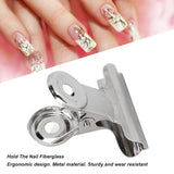 10 st Nagelklämmor Metallklämma Nagelförlängningsklämma Nagelkonstverktyg Glasfiberfixare Nagelkonsttillbehör Hållbar praktisk utrustning Hemma Gör-det-självsalong