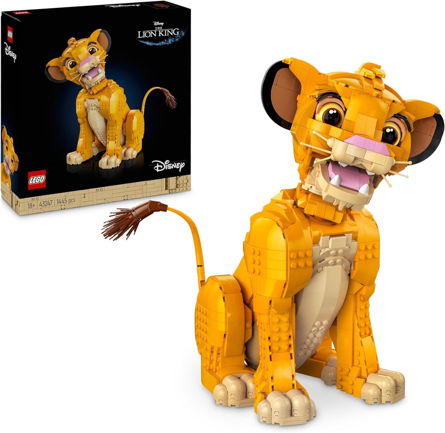 Lego Ç€ Disney Simba Den unge lejonkungen Kreativ djurfigur Samlarobjekt Byggleksak Avkopplande aktivitet för vuxna Presentidé för kvinnor 43247 Byggset Besuche den LEGO-Store Standardtitel