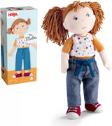 HABA Malou docka - 30 cm hög mjuk docka för att leka och kramas - Mjuka och tvättbara material - Idealiskt alternativ till plyschdockor - Lämplig för barn från 1,5 år - 2010818001