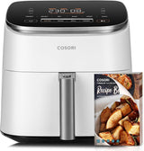Cosori Turboblaze Hot Air Fryer Airfryer, 9-i-1, 6 liter, tyst apparater Naty Shop White Turboblaze