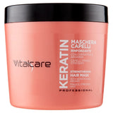 | Keratin - Stärkande hårmask för sprött och skadat hår med keratin och arginin för starkare och mjukare hår 4 x 500 ml Naty Shop hårmask