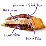 Milka Mmax choklad och kex – alpin mjölkchoklad med mjölkgräddefyllning och krispiga kexbitar – 300g