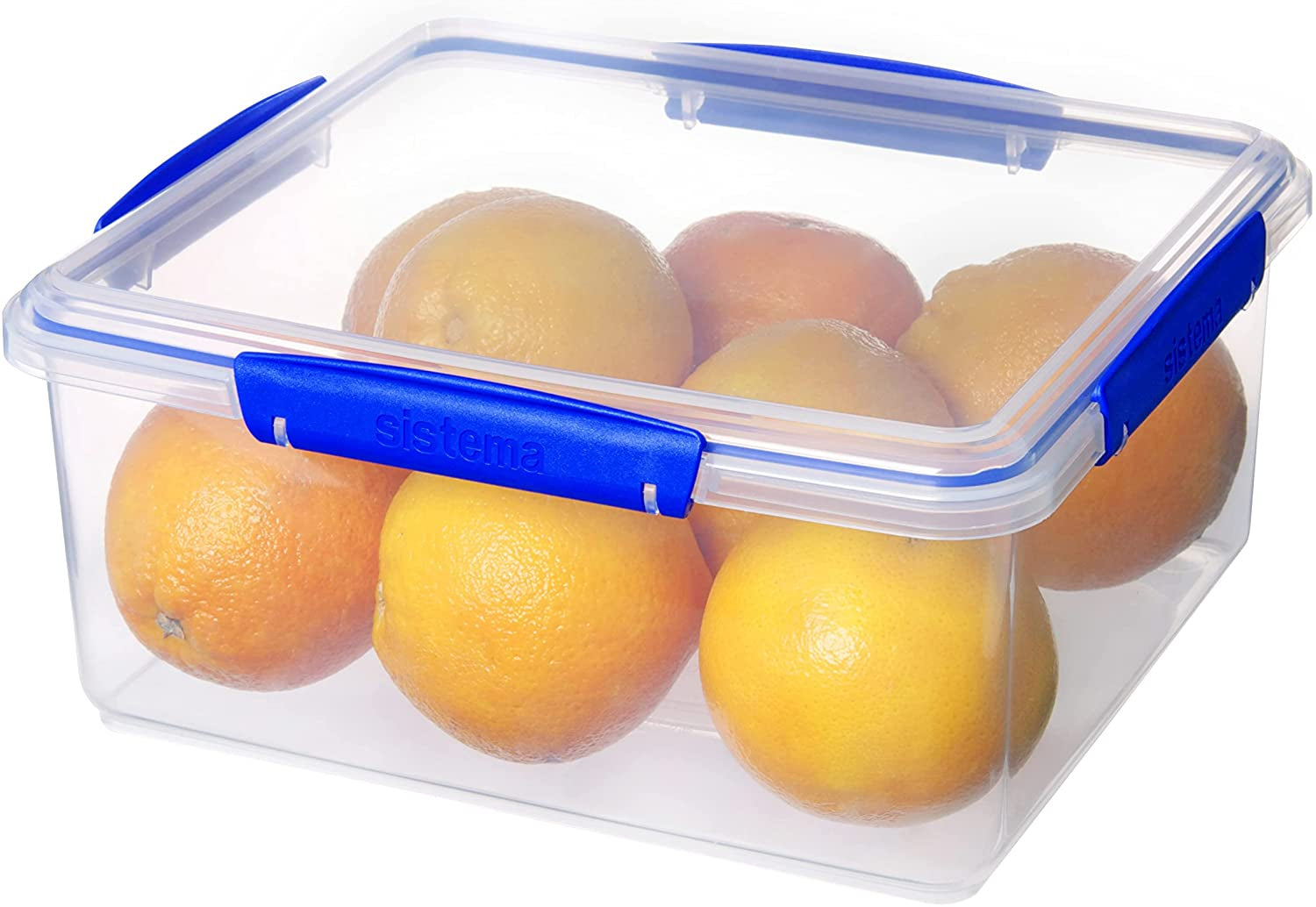 KLIP IT-system Matförvaringsburk 5 liter Stapelbar läckagesäker förvaringsburk med lock Kyl/frys Lämplig BPA-fri plastblå klämmor 1 st (2 st) Matförvaringslådor Naty Shop