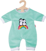 Heless 1181 - Polka Dot Penguin Design Doll Jumpsuit gjord av mjuk velour med högkvalitativ broderi, storlek 28-35 cm
