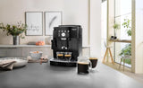 De'Longhi Magnifica S Smart ECAM 230.13.B Helautomatisk espressomaskin med mjölkskummare för cappuccino, espresso, kaffe och långkaffe, direktvalsknappar och vridreglage, 2-koppsfunktion, svart
