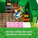 LEGO Minecraft The Turtle Beach House Leksakshus med tillbehör för flickor och pojkar från 8 år, set med djur och karaktärer från videospelet, present till spelare 21254 Byggset Besuche den LEGO-Store