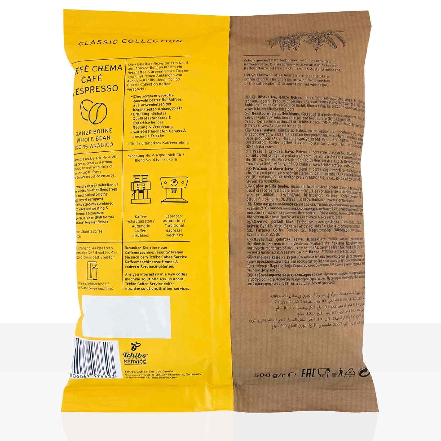 Tchibo Caffe Crema & Espresso Trio 10 kaffebönor x 500g