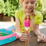 Barbie Speedboat Set, Barbie Doll med blont hår, Rosa flytväst, Båt, Valp, Tillbehör, Presenter för 3+, Grg30 Naty Shop Dolls