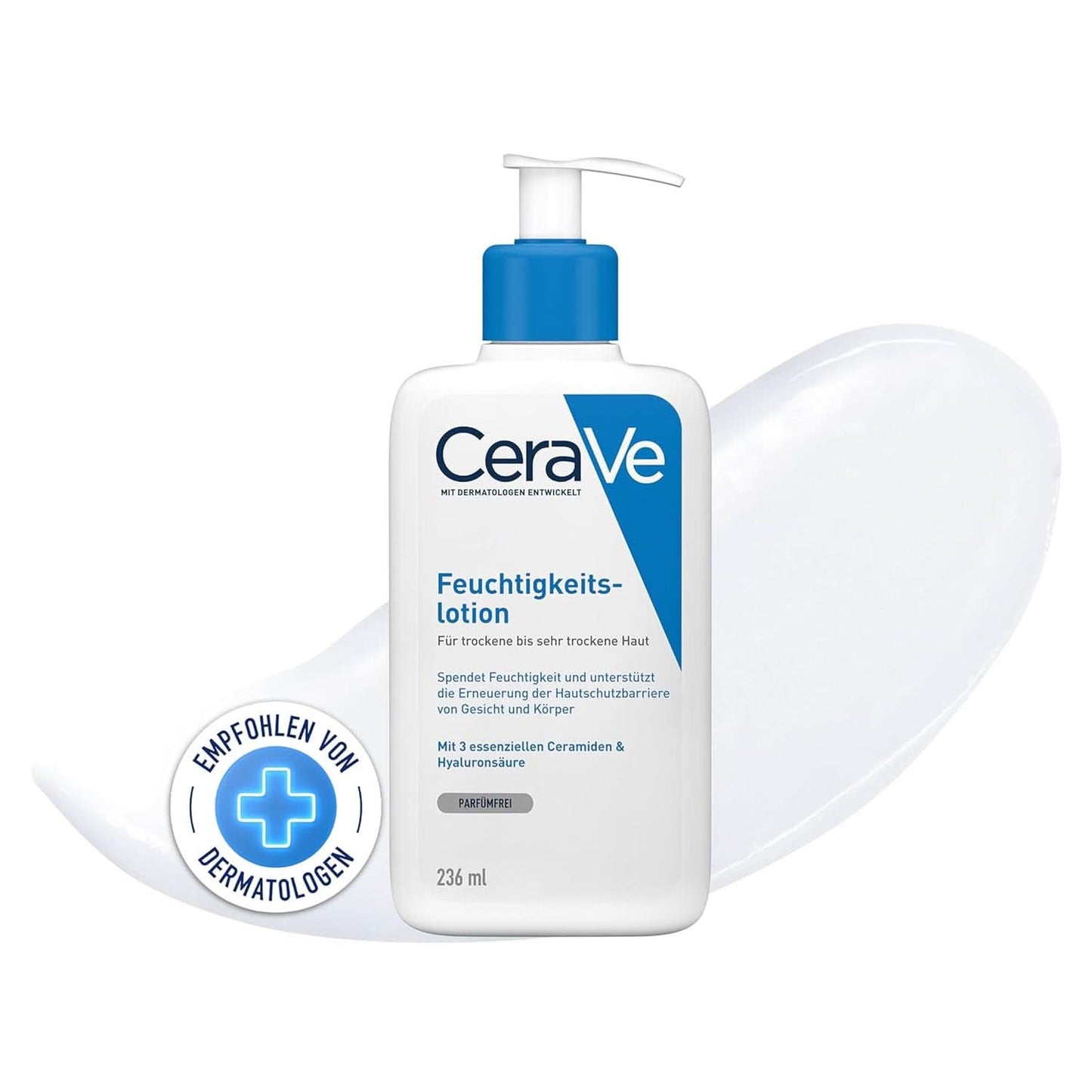 Cerave bodylotion med doseringspump, lämplig för atopisk dermatit och torr eller mycket torr hud, 236 ml Kosmetika och skönhet Naty Shop