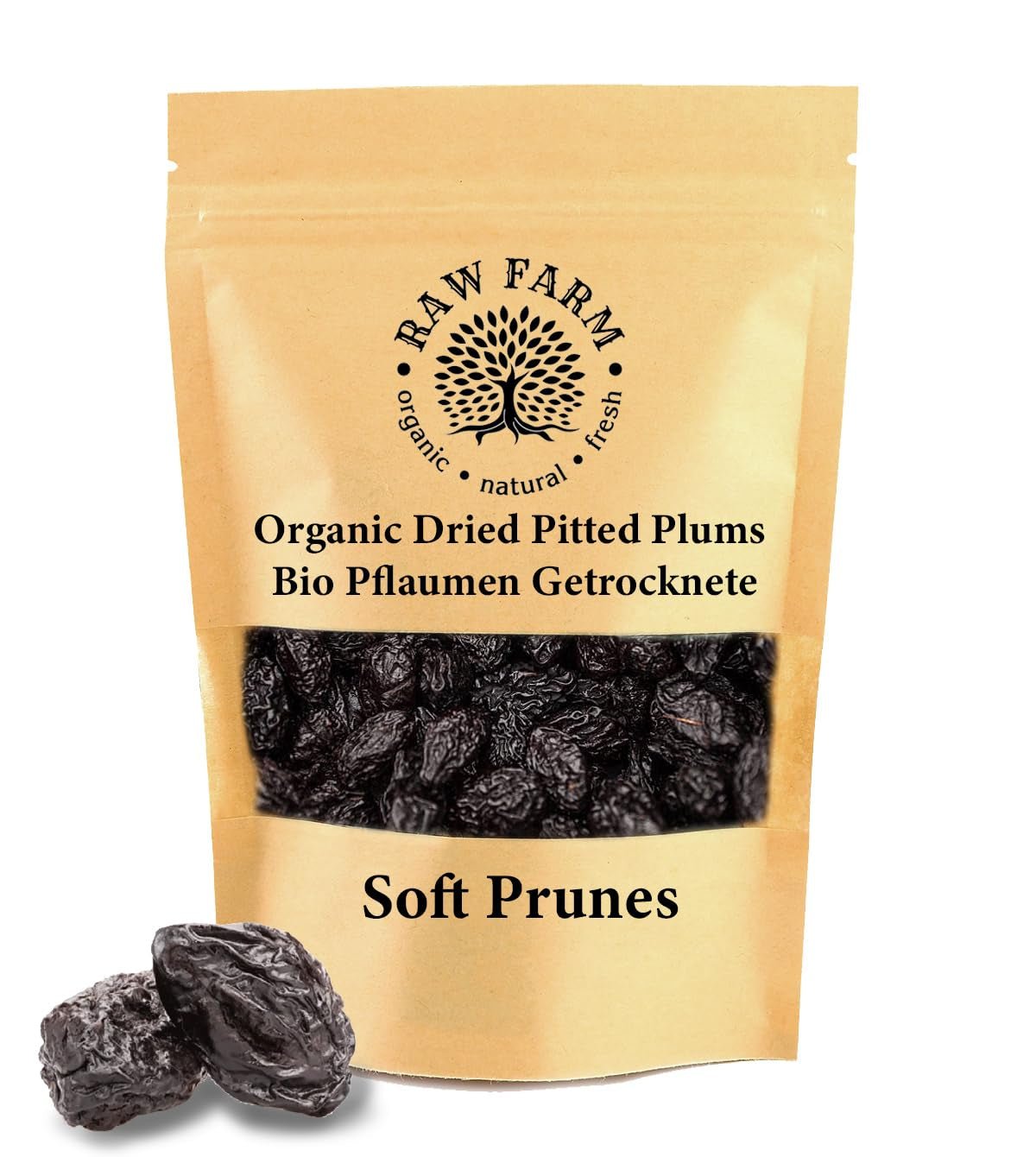 1 kg ekologiska torkade plommon med mjuka gropar, utan tillsatser och konserveringsmedel, alla naturliga Torkade produkter Naty Shop Standardtitel